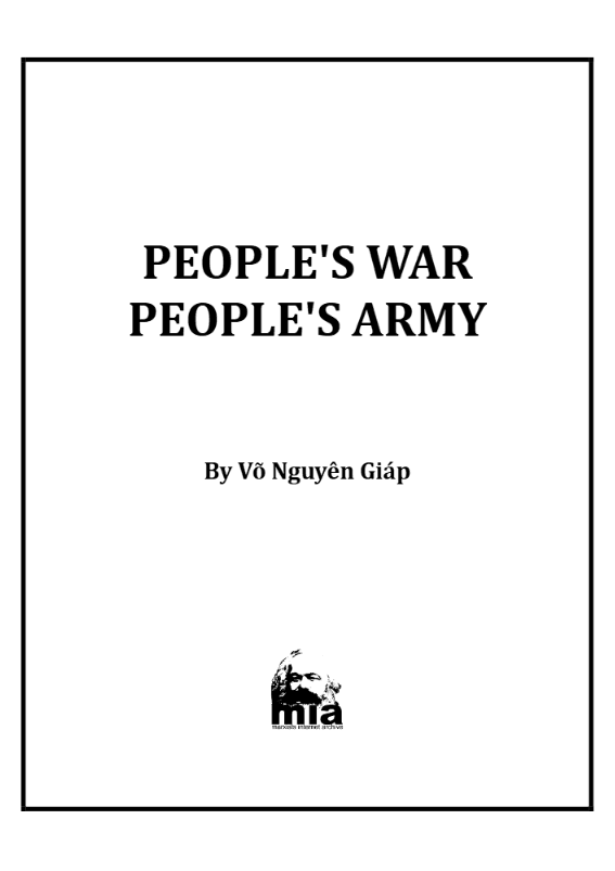 People's War, People's Army book cover